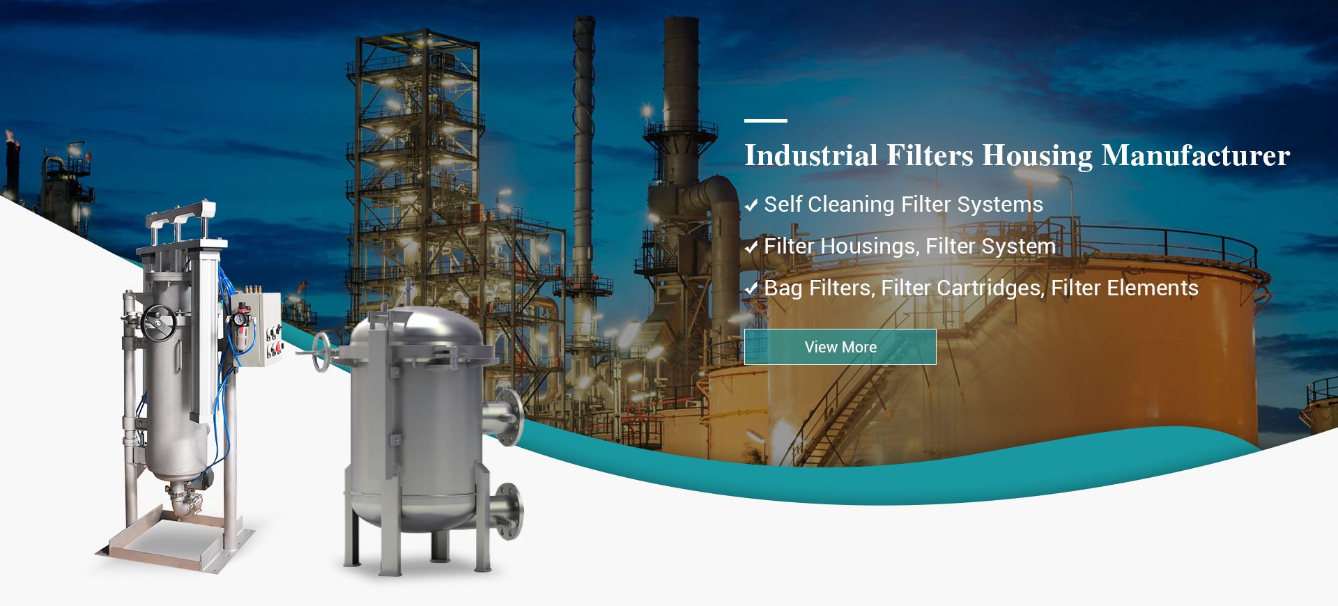 self cleaning filter housings