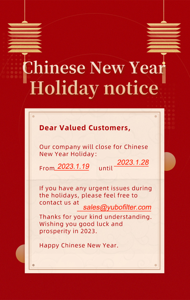 2023 New Year Holiday Notice