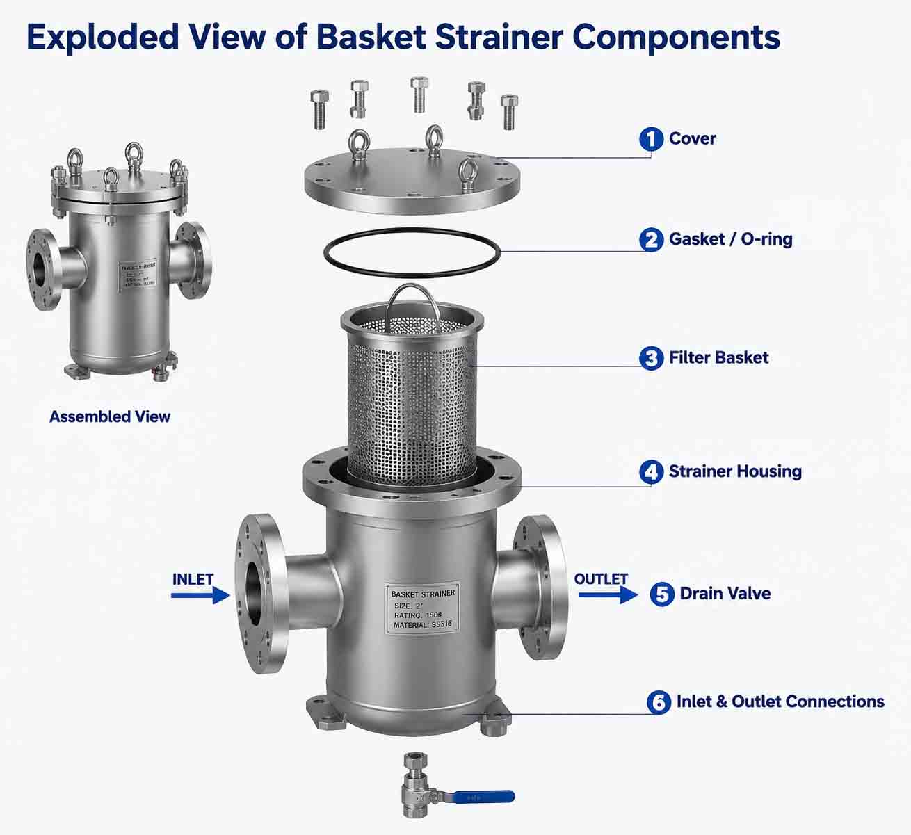 Basket Strainer Components Basket Strainer Components